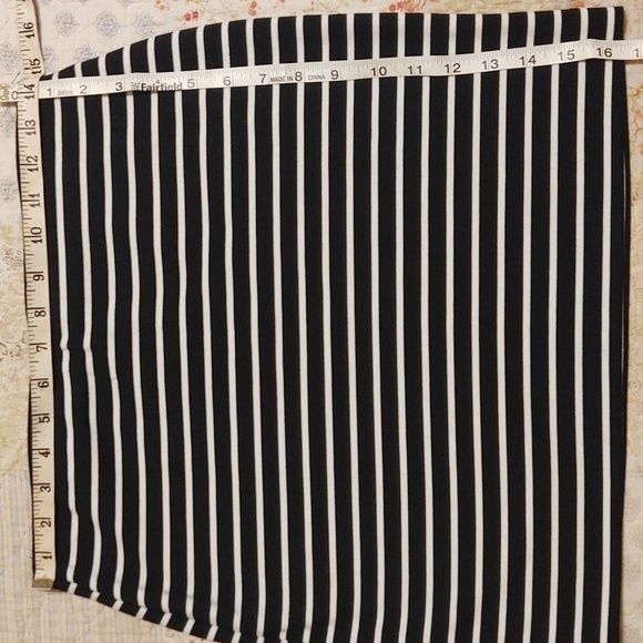 a.n.a. Black / White Striped Women's Skirt - Picture 4 of 4